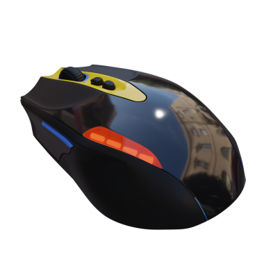 Saydam arkaplana sahip 3d canlandırma fare oynatıcısıName