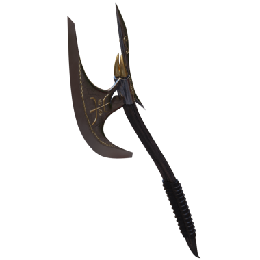 Arkaplan şeffaf ortaçağ oyun baltası 3d render