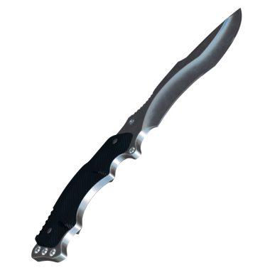 Arkaplanı şeffaf olan 3 boyutlu kesici bıçak.