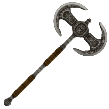 3D render Silver Greatax baltası şeffaf arkaplan