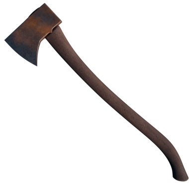 Şeffaf arkaplan ile 3d render Orman Balta aracı