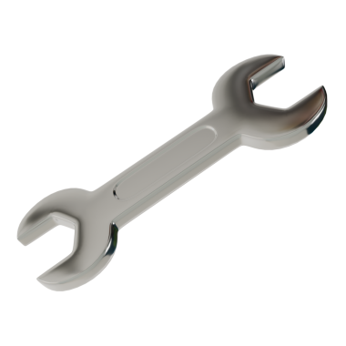 Şeffaf arkaplanı olan 3D render metal anahtar