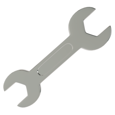 Şeffaf arkaplanı olan 3D render metal anahtar