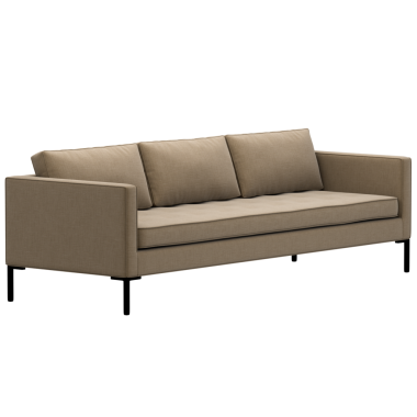 3D bej kanepe şeffaf arka planlı ev dekoru