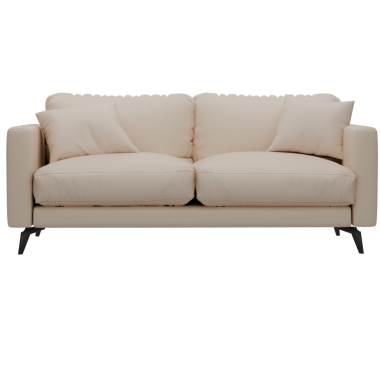 3D bej kanepe şeffaf arka planlı ev dekoru