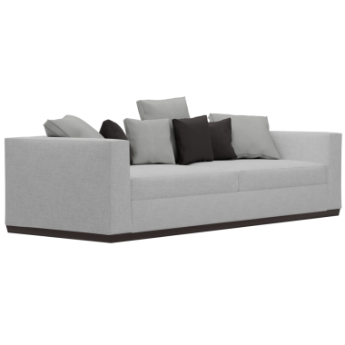 3 boyutlu gri kanepe şeffaf arka planlı ev dekoru