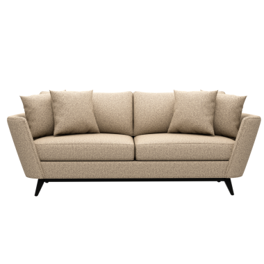 3D bej kanepe şeffaf arka planlı ev dekoru