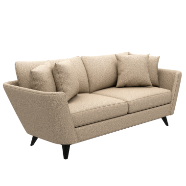 3D bej kanepe şeffaf arka planlı ev dekoru