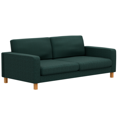 3D yeşil kanepe şeffaf arka planlı ev dekoru