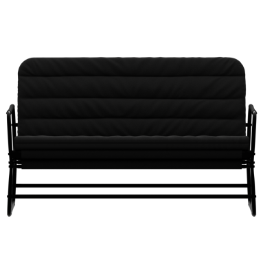 3D siyah kanepe şeffaf arka planlı ev dekorasyonu