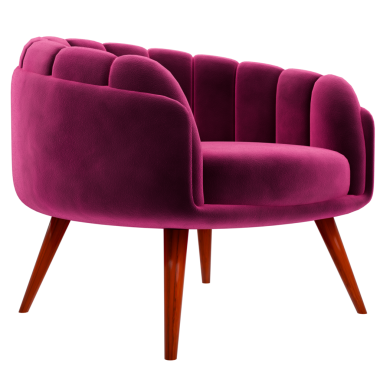 3D Pembe kanepe şeffaf arka planlı ev koltuğu dekorasyonu