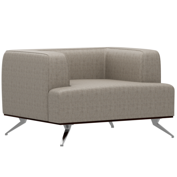 3D bej koltuğu şeffaf arka planlı ev koltuğu dekorasyonu