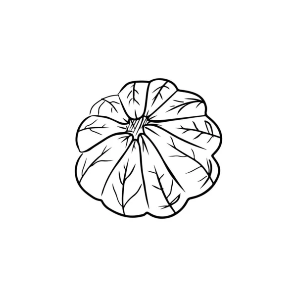 Fruto Pelado Mandarina Negro Aislado Sobre Fondo Blanco Ilustración Vectorial — Archivo Imágenes Vectoriales