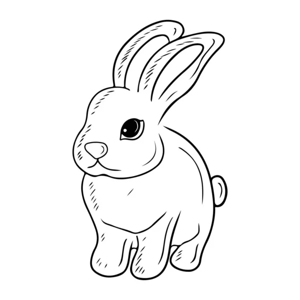 Симпатичний Красивий Сидячий Кролик Символ 2023 Року Щасливий Великодній Концепт — стоковий вектор