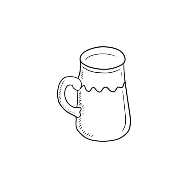 Beautiful Realistic Mug Milk Cocoa Tea Coffee Drink Beer Isolated — Stock Vector