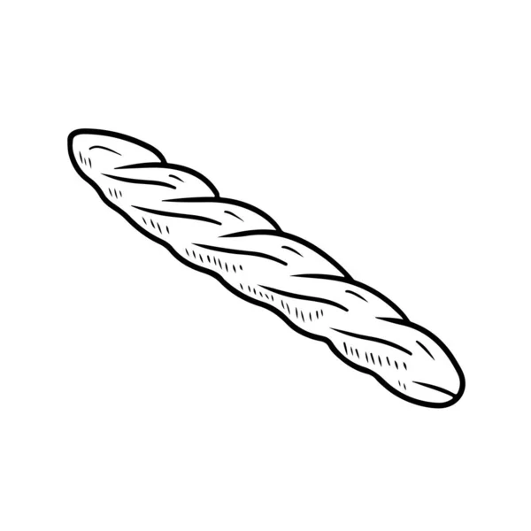Savoureuse Baguette Cuite Four Avec Son Céréales Sans Gluten Noir — Image vectorielle