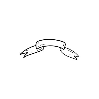 Reklam için boş yeri olan güzel bir şerit. Tebrik ederim. Beyazlara izole edilmiş siyah bir slogan. El çizimi vektör çizimi çizimi karalama işlemeli vintage sanat biçimi