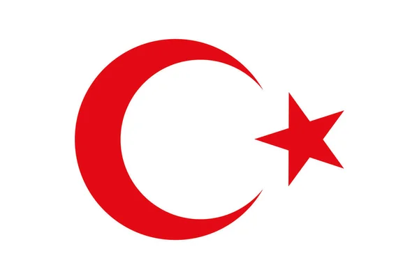 Символ Индейки Флаг Индейки Звездой Поддержите Турцию Молитесь Турцию Герб — стоковый вектор