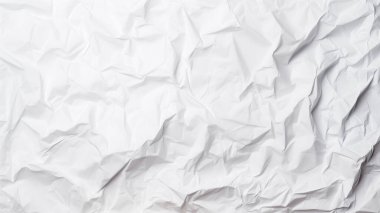 Buruşmuş kağıt. Gerçekçi beyaz buruşmuş kağıt çizimi