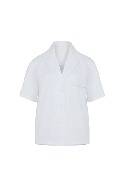 Gerçekçi hayalet manken mankeni unisex tişört önü ve arkası beyaz arka planda izole edilmiş.