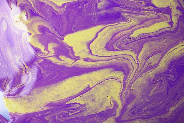 エレガントな大理石のラベンダー紫とライムの背景 液体ネイルポリッシュから作る 化粧品の背景として良い — ストック写真