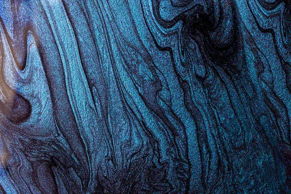 Eleganckie Marmurowe Granatowe Tło Wykonane Płynnych Lakierów Paznokci Paskami Dobre — Zdjęcie stockowe