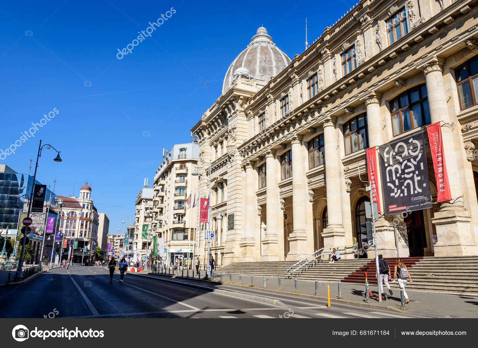 Bucharest Romania September 2021 Building National Museum Romanian