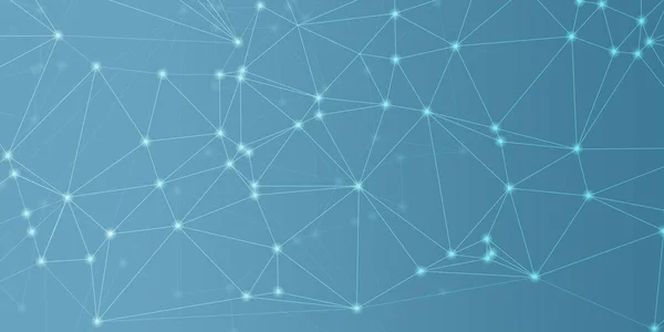 Noktalar ve çizgiler bağlanma ile mavi poligonal arka plan.