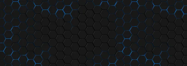 Altıgenli koyu mavi vektör arkaplan. Renkli altıgen şekilli soyut illüstrasyon. İniş sayfası için modern şablon