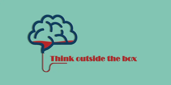 mavi arka planı olan bir beyin