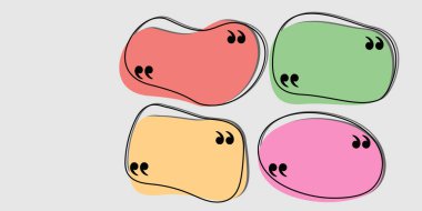 Farklı renklerde şirin el yazmaları çizilmiş. vektör illüstrasyonu