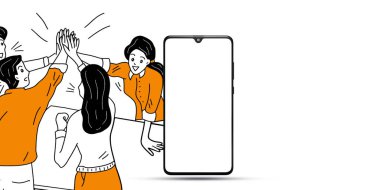 Bir kadın ve erkeğin vektör çizimi