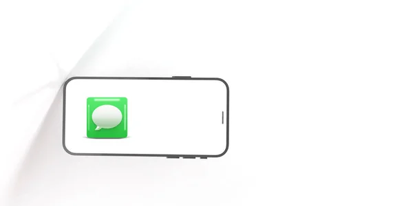 Smartphone Bildschirm Mit Weißem Handy Leer — Stockfoto