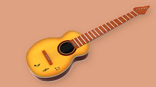 Rendered Illustration Guitar — Stock Photo, Image