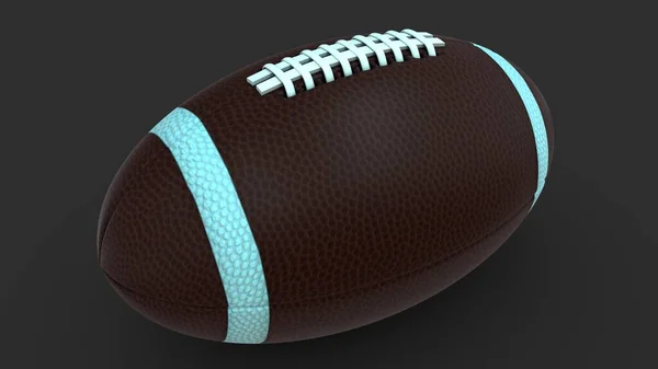 橄榄球的3D渲染图解 — 图库照片
