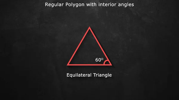 Gerenderte Illustration Des Regular Polygon Mit Innenwinkeln Gleichseitiges Dreieck — Stockfoto