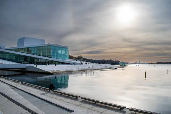 Moody Afternoon Oslo Opera House Norway — Stock Photo, Image