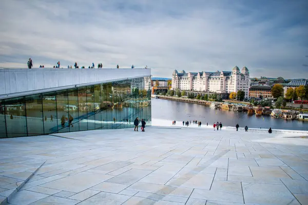 View Oslo Opera House Rooftop Norway — Stock Photo, Image