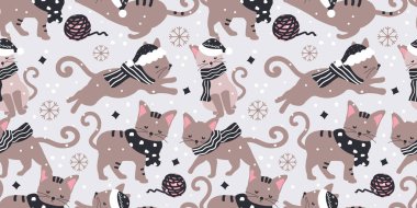 Kış ve Noel Temalı Kusursuz Desen