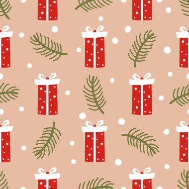Kış ve Noel Temalı Kusursuz Desen