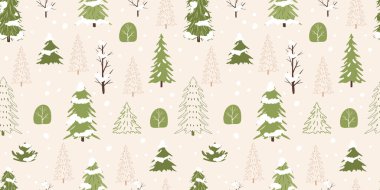 Kış ve Noel Temalı Kusursuz Desen