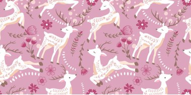 Güzel Ren Geyiği Kusursuz Desen