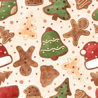 Kış ve Noel Temalı Kusursuz Desen