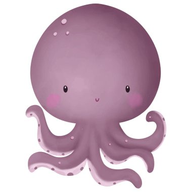 Sevimli Deniz Yaşamı Çizimi