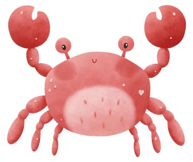 Adorable Sea Life Hand Drawn Illustration clipart