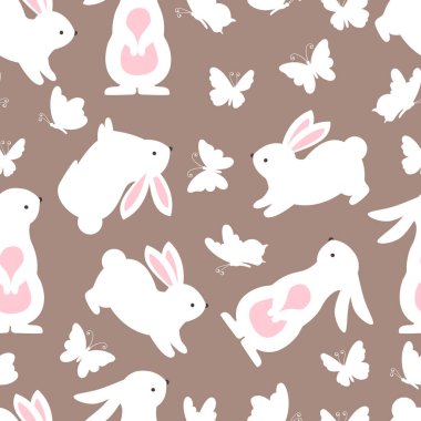 Sevimli tavşan seamless modeli