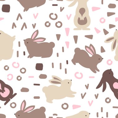Sevimli tavşan seamless modeli