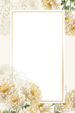 Düzenlenebilir Şablon Çiçek Çerçeve Tasarımı