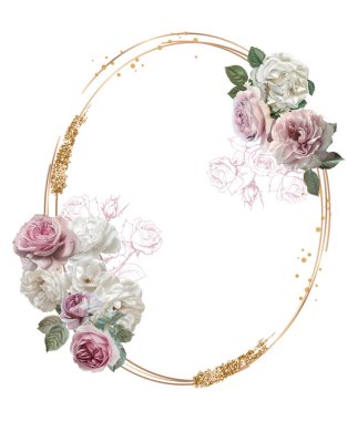 Düzenlenebilir Şablon Vintage Çiçek Çerçeve Tasarımı