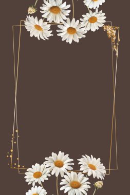 Düzenlenebilir Şablon Vintage Çiçek Çerçeve Tasarımı